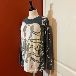 Travis Scott x‎ Kaws Men’s Fragment Splatter Cactus Jack Crew Long Sleeve Shirt